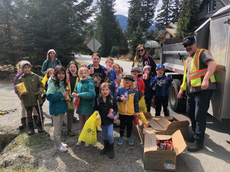 Children volunteering at Pitch In Day 2022