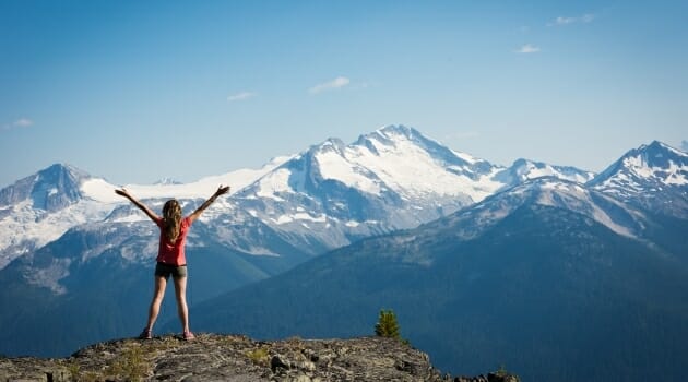 Enjoying the fresh air on Whistler Mountain photo by Mike Crane/TW