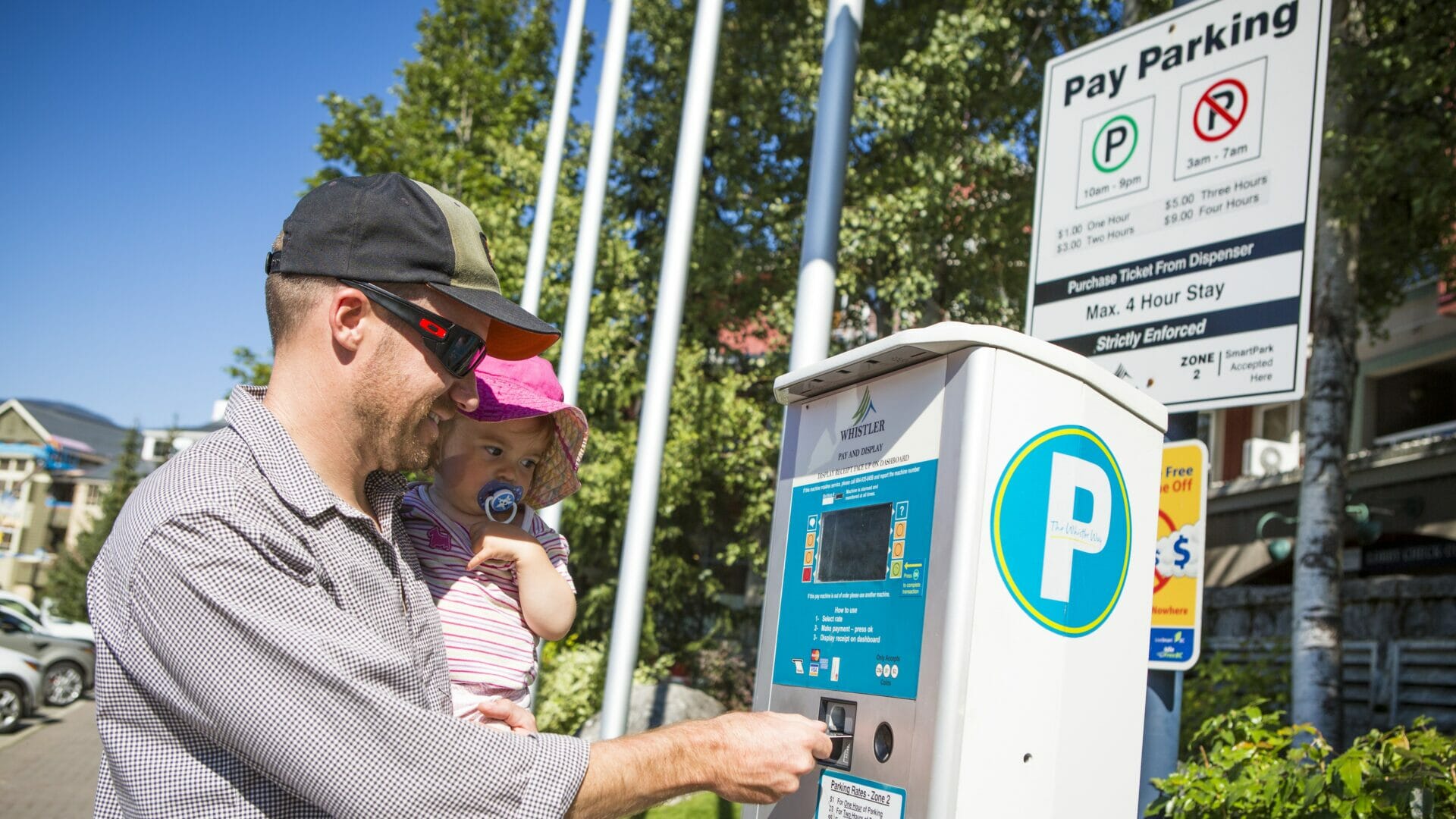 Paying for parking in Whistler Village