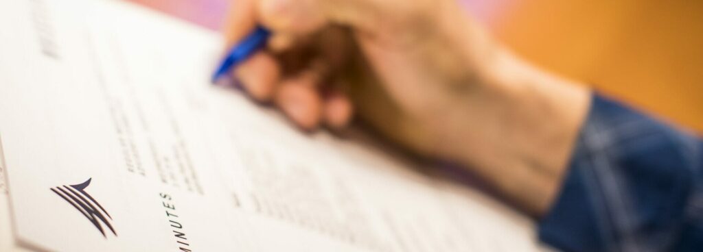 Taking committee meeting minutes image by Justa Jeskova