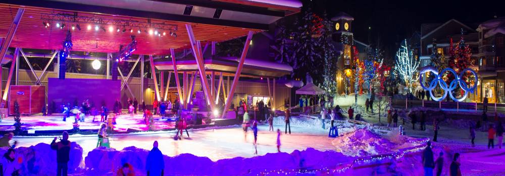 Skaters at Whistler Olympic Plaza
