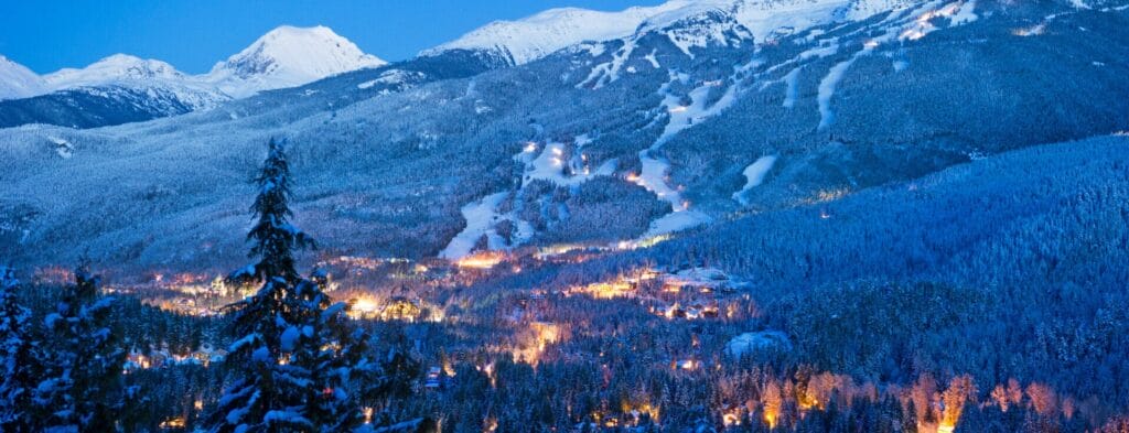 Blackcomb at dusk by Mike Crane