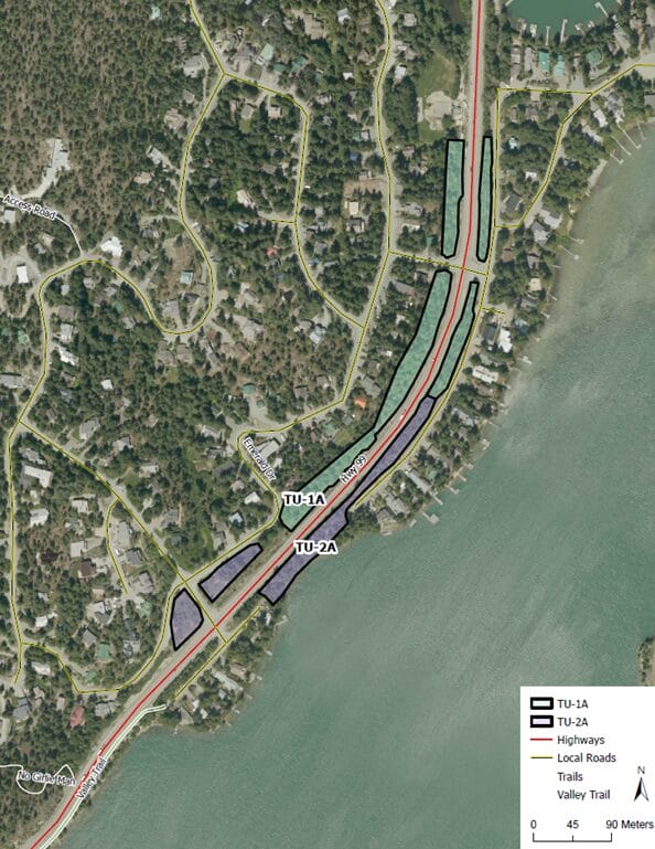 Map of wildfire vegetation fuel management on either side of Highway 99 near Emerald Estates starting Monday, September 22.