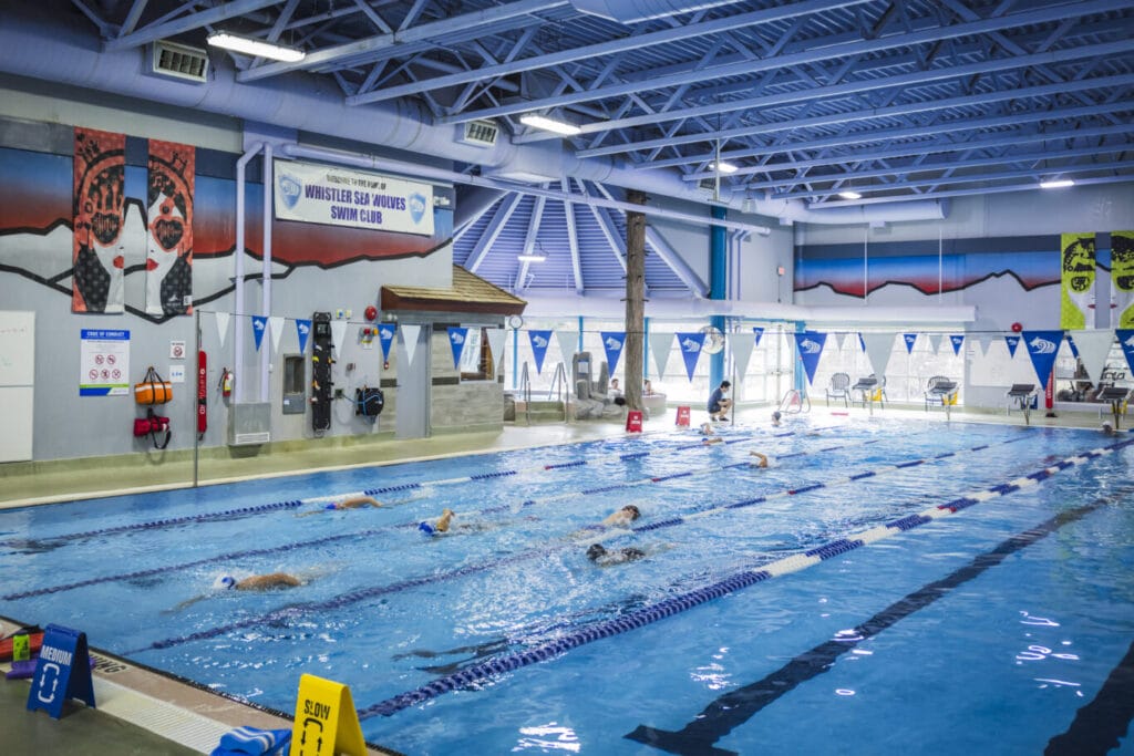 Swimmers at Meadow Park swimming pool