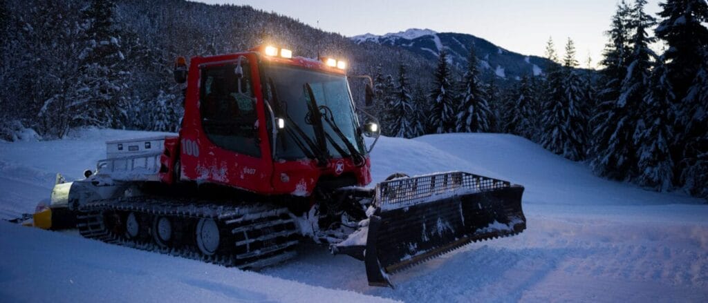 Grooming the Lost Lake cross country ski trails
