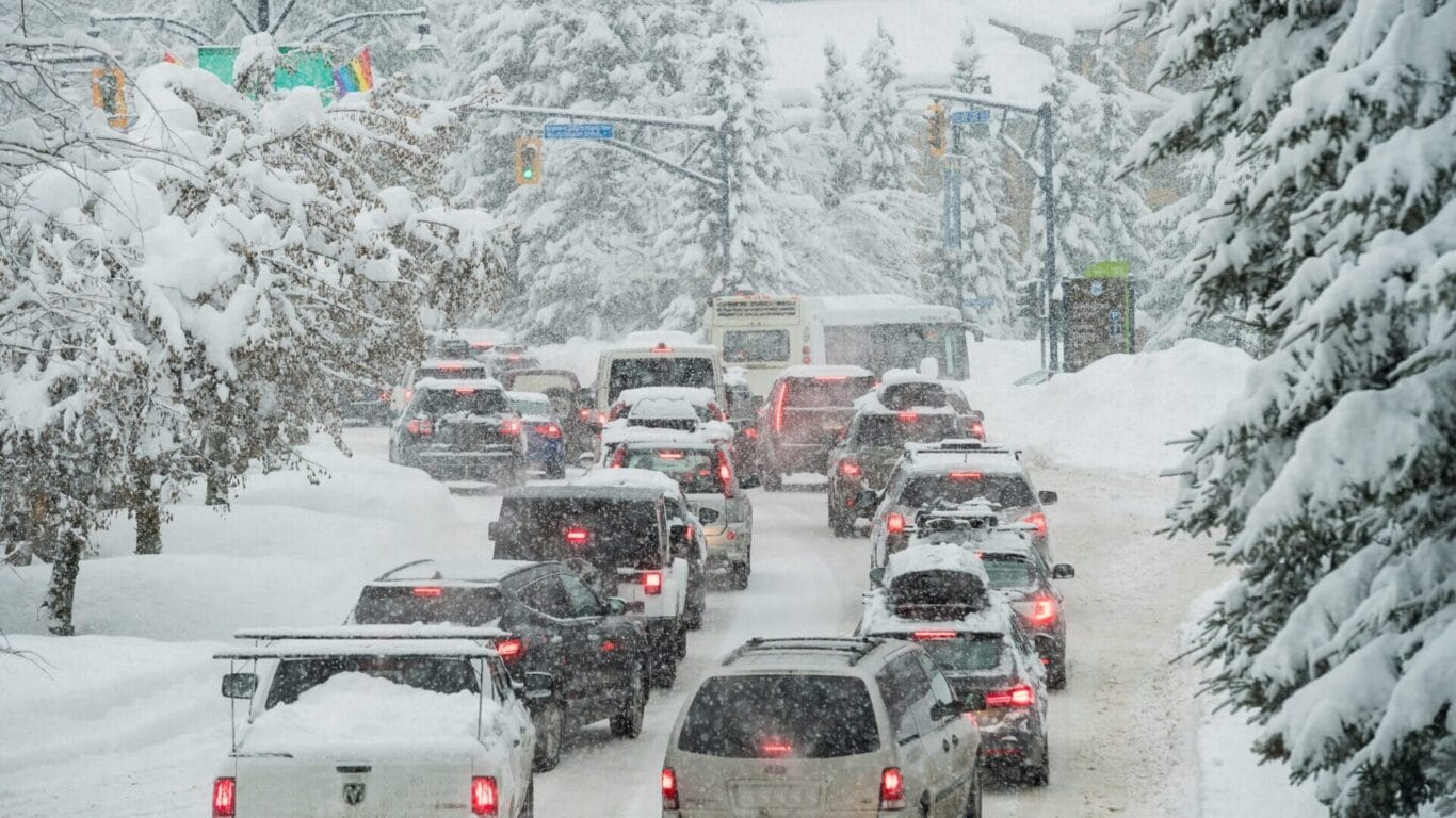 Vehicle congestion in winter. Mike Crane Photo