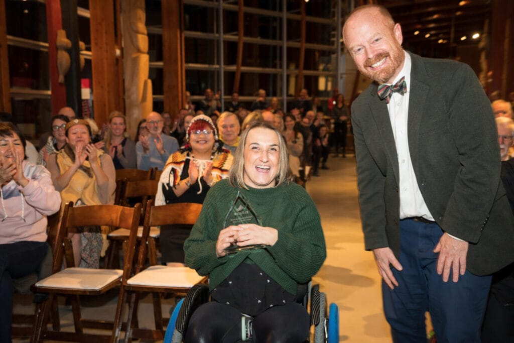 Olivia Rey receiving a 2025 Civic Service Award