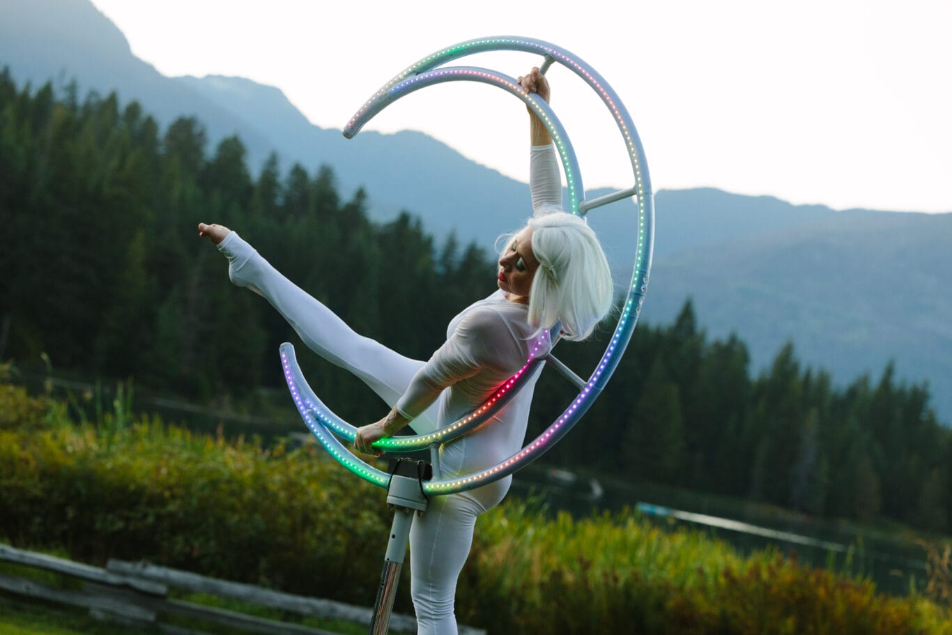 Aerial performer at the RMOW 50th Anniversary