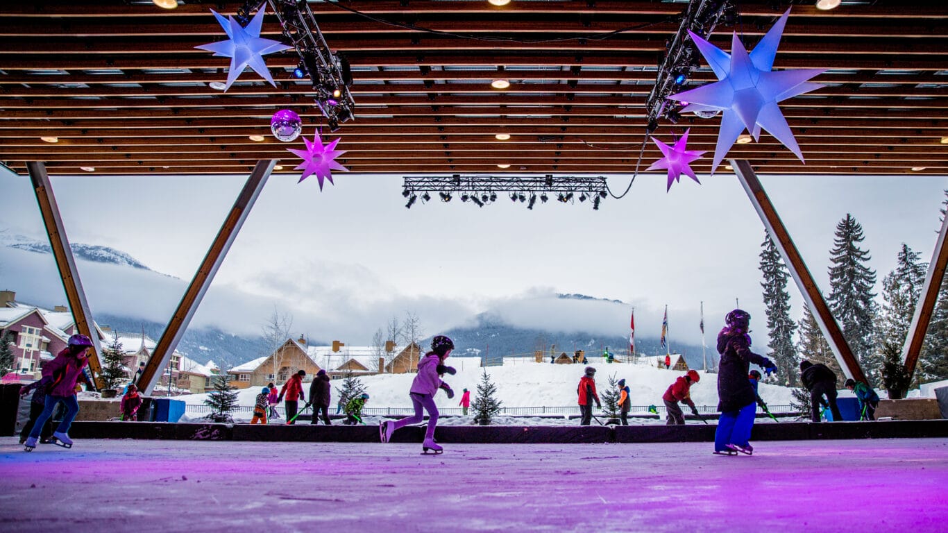 Ice skating at Whistler Olympic Plaza