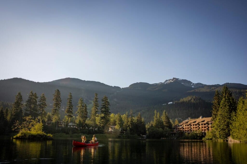 Canoeing on Alta Lake, Whistler