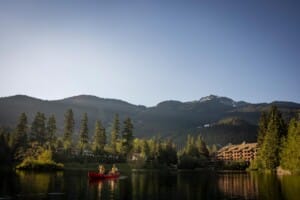 Canoeing on Alta Lake, Whistler
