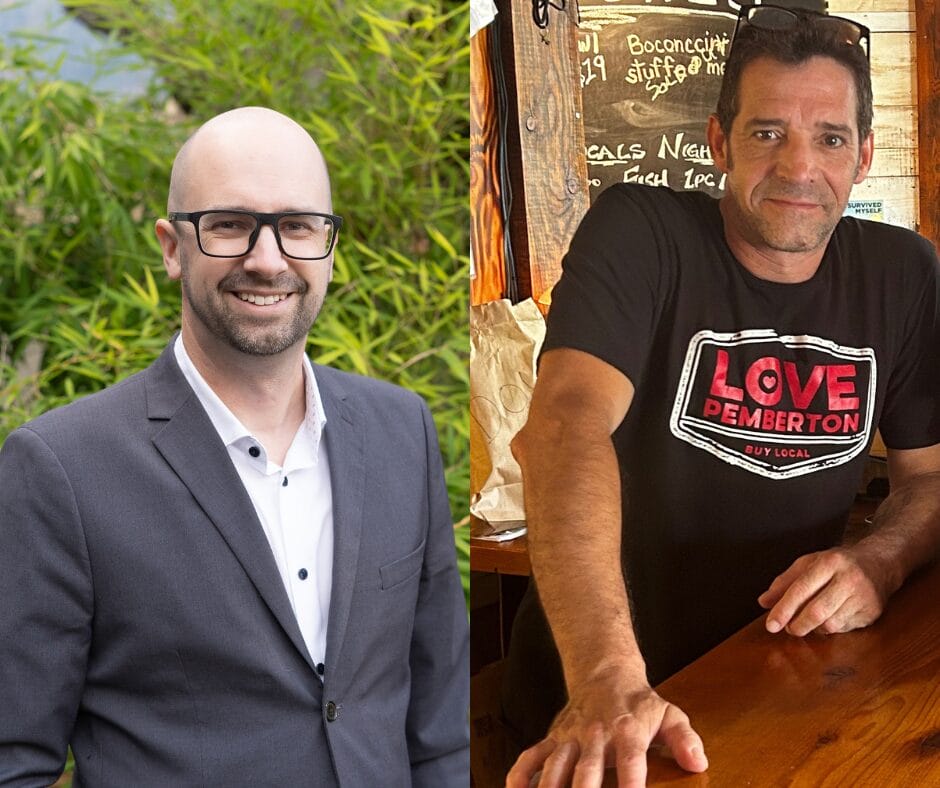 Squamish Mayor Armand Hurford and Pemberton Mayor Mike Richman