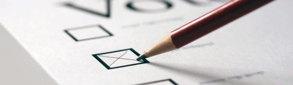 A stock image of a voting card