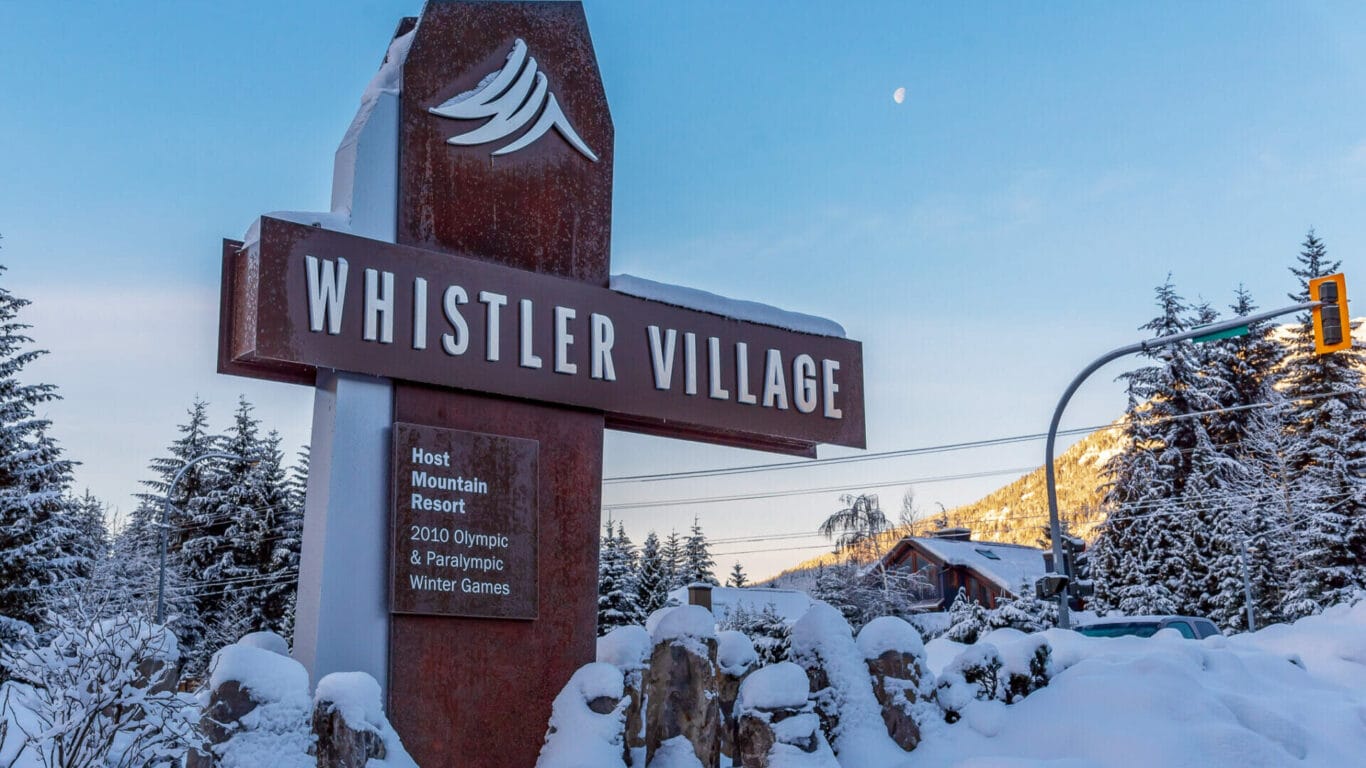 Whistler Village sign image by Warren Zelman Photography